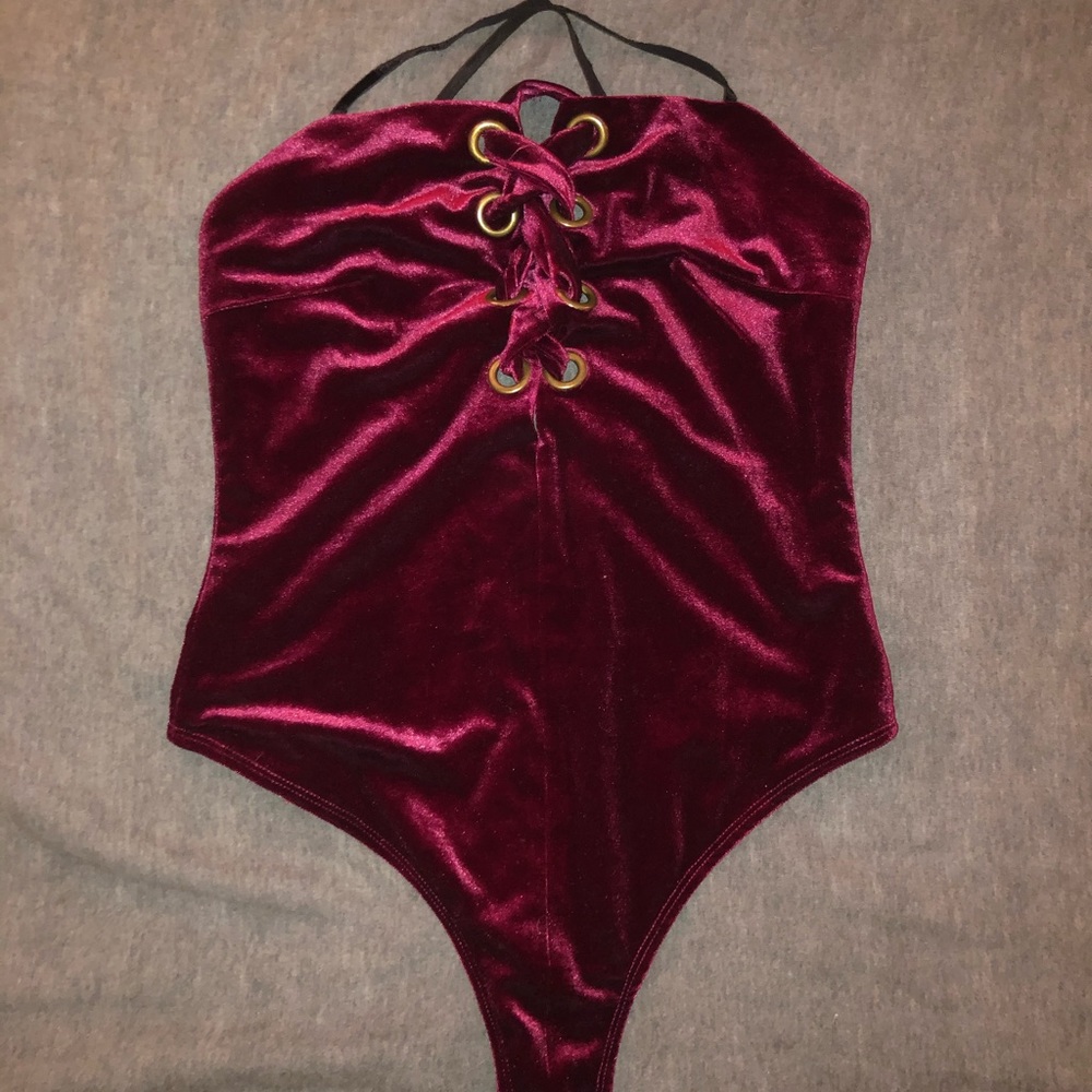 Red velvet bodysuit